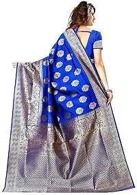 Stylish Art Silk Light Blue Zari Woven Saree with Blouse piece-thumb1