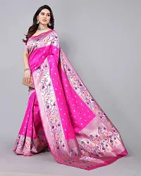 Elegant Art Silk Zari Woven Women Saree with Blouse piece-thumb3