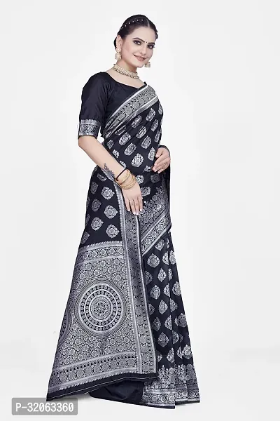 Elegant Art Silk Zari Woven Women Saree with Blouse piece-thumb4