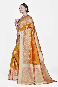 Elegant Art Silk Zari Woven Women Saree with Blouse piece-thumb2