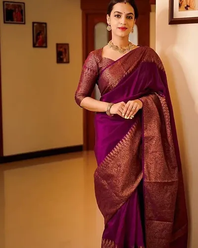 Stylish Fancy Designer Banarasi Silk Saree With Blouse Piece For Women