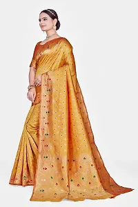 Elegant Art Silk Zari Woven Women Saree with Blouse piece-thumb2