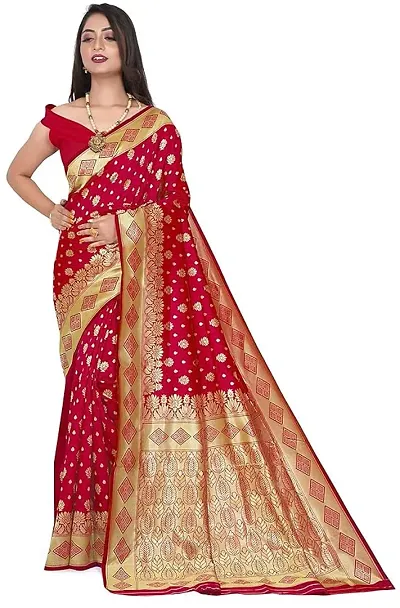 Hot Selling Art Silk Saree with Blouse piece 