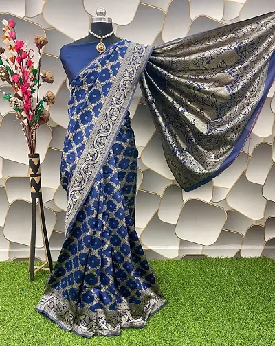 Alluring Art Silk Saree with Blouse piece 