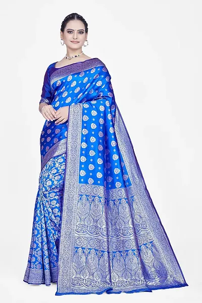 Hot Selling Art Silk Saree with Blouse piece 