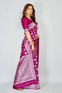 Elegant Art Silk Zari Woven Women Saree with Blouse piece-thumb3