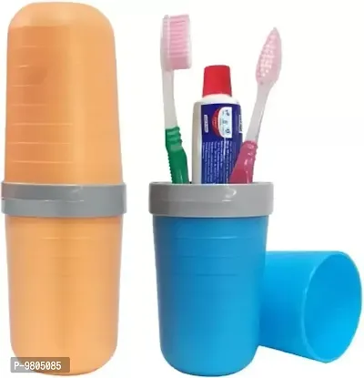 Plastic Anti Bacterial Toothbrush  Toothpaste Cover, Pack of 1, Multi color