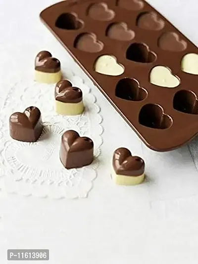 Silicone Chocolate Mold, Heart Shape, 15 Cavity, Pack of 1-thumb3