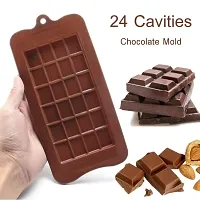 Silicone Chocolate Mold, Bar Shape, 24 Cavity, Pack of 1-thumb1