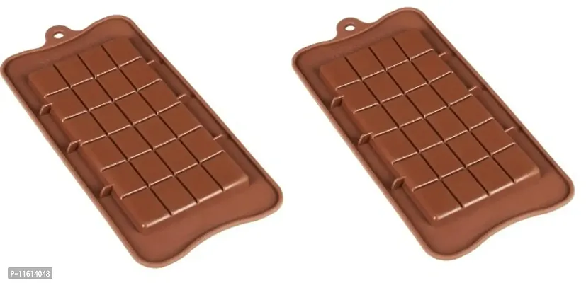 Silicone Chocolate Mold, Bar Shape, 24 Cavity, Pack of 2