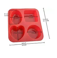 Silicone Multi Purpose Moulds for Chocolate, Cake, Soap, Multi Shape, 4 Cavity, Home Made, Pack of 1-thumb1