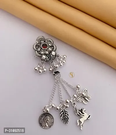 Silver Fancy Said Saree Pin for Womens  Girls-thumb0