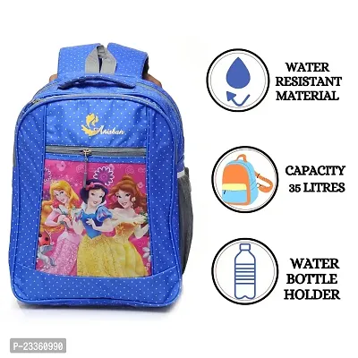 Kids School Bag | Casual Print Backpacks Cartoon Boys Girls Baby (2-8 Years) (Blue Princess)-thumb3