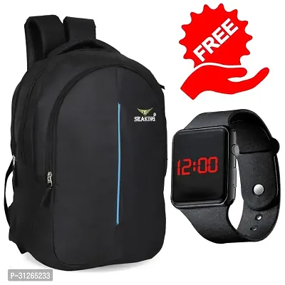 Trendy 35 L Waterproof Laptop Bag For Men With Free Watch-thumb0