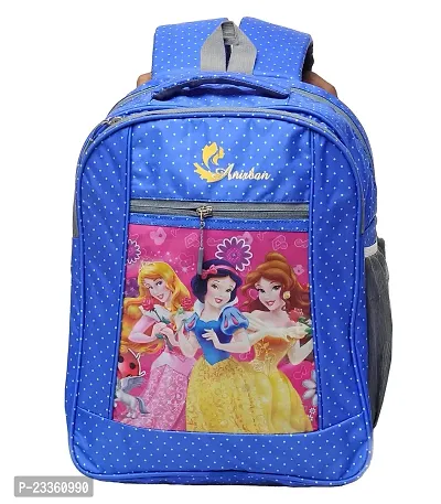 Kids School Bag | Casual Print Backpacks Cartoon Boys Girls Baby (2-8 Years) (Blue Princess)-thumb0