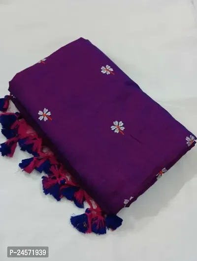 Fancy Cotton Saree With Blouse Piece for Women-thumb0