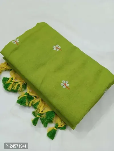 Fancy Cotton Saree With Blouse Piece for Women-thumb0