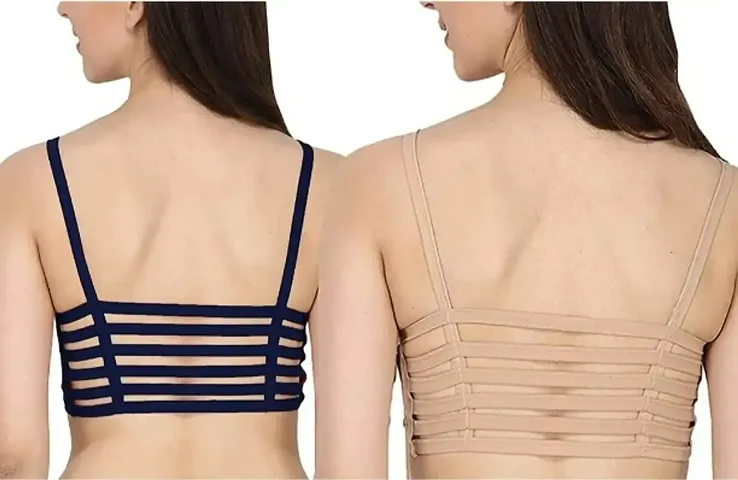 Pack Of 2 Six - Strap Padded Bra For Women