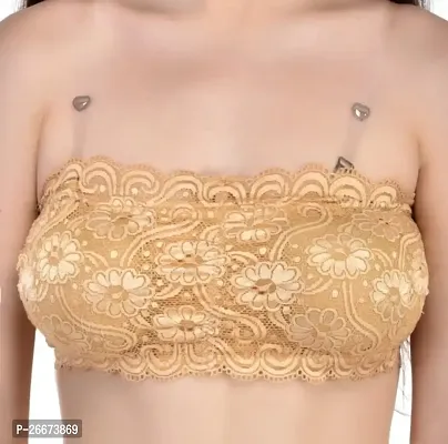 Stylish Golden Net Solid Bras For Women-thumb0