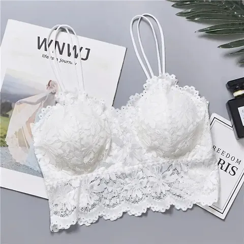 Stylish Net Solid Bras For Women