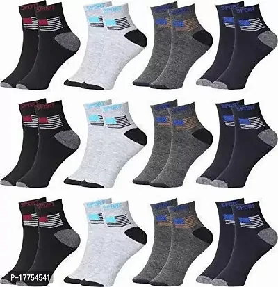 Stylish Fancy Designer Socks Pack Of 12-thumb0