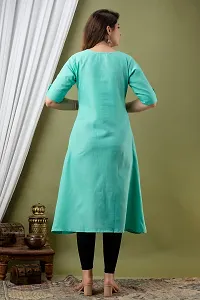 NTLIOA CREATION VAASVI Fashion Women's New Fancy Regular Fit Cotton 3/4 Sleeve Casual Kurti (Color:-) (Size:-)-thumb4