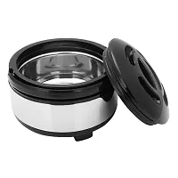 Stainless Steel Casserole Double Wall Insulated Hot Pot for Hot Meal/Chapati/Curry/Roti, 2.5 Litre Black,Classic-thumb1