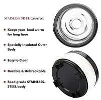 Stainless Steel Casserole Double Wall Insulated Hot Pot for Hot Meal/Chapati/Curry/Roti, 2.5 Litre Black,Classic-thumb3