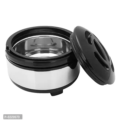 Stainless Steel Casserole Double Wall Insulated Hot Pot for Hot Meal/Chapati/Curry/Roti, 3.5 Litre Black,Classic-thumb2