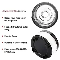 Stainless Steel Casserole Double Wall Insulated Hot Pot for Hot Meal/Chapati/Curry/Roti, 3.5 Litre Black,Classic-thumb3