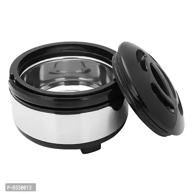 Stainless Steel Casserole Double Wall Insulated Hot Pot for Hot Meal/Chapati/Curry/Roti, 4.5 Litre Black,Classic-thumb3