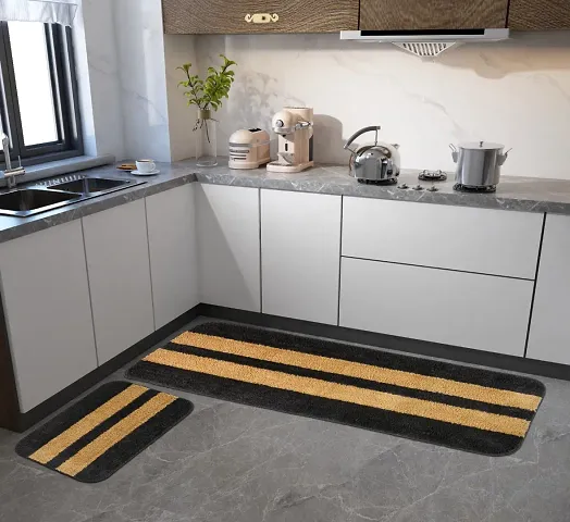 AIESY? - Make Your Home Bright | Micro Anti Slip Mat & Runner for Kitchen Floor mat, Doormat & bathmat Set of 2 pcs