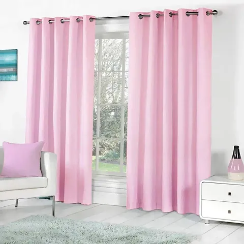 Pack of 2- Modern Polyester Eyelet Fitting Curtain