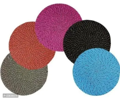 Mukesh Handloom Cotton Door Mat Reversible Striped Multicolour Cotton  Door Mat Bath Mat Combo for Home Round Shape Door Mat Pack of 5