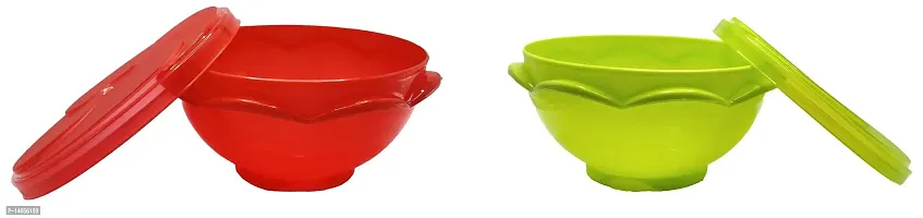 TopFinder? | Keep Your Food Fresh with Our Air Tight Bowl Containers | Set of 2 | BPA-Free and Leak-Proof Design | Durable Unbreakable Plastic Material | Perfect for Meal Prep, Leftovers, Everyday Use |-thumb0