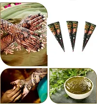 TopFinder? 6pc Pack Organic Mehendi/Henna Cone 100% pure leaf Herbal natural Colour No PPD No Side Effects hand tattoo Design Kit Set Art Tool For Women Girls Bride(Random)-thumb2