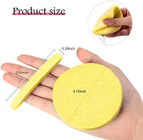 TopFinder? Magic Compressed Facial Sponges- 100% Natural Professional Cosmetic Spa Sponges For Cleaning Face, Massage, Pore Exfoliating, Mask, Makeup Removal (Yellow)- 12pcs/Pack-thumb3