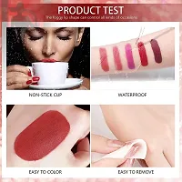 TopFinder? 24H Transfer-Proof Matte Lipstick Set, Waterproof, Long Lasting, Nude Shades, Liquid Smooth, Non-Stick, Professional- Pack Of 12Pcs-thumb4