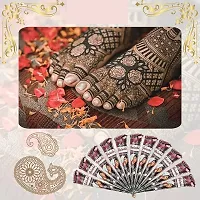 TopFinder? 6pc Pack Organic Mehendi/Henna Cone 100% pure leaf Herbal natural Colour No PPD No Side Effects hand tattoo Design Kit Set Art Tool For Women Girls Bride(Random)-thumb3