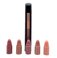 TopFinder? 4in1 Lipstick | Unique Velvet Colors | SuperStay | Different Matte Beauty Colour Lipsticks Long Lasting Waterproof NudeShade Color Women Girls Lip Gloss Cosmetics Products Makeup Kit Set-thumb1