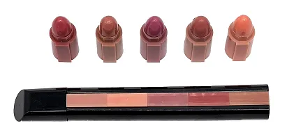 TopFinder? 4in1 Lipstick | Unique Velvet Colors | SuperStay | Different Matte Beauty Colour Lipsticks Long Lasting Waterproof NudeShade Color Women Girls Lip Gloss Cosmetics Products Makeup Kit Set-thumb3