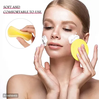 TopFinder? Magic Compressed Facial Sponges- 100% Natural Professional Cosmetic Spa Sponges For Cleaning Face, Massage, Pore Exfoliating, Mask, Makeup Removal (Yellow)- 12pcs/Pack-thumb5