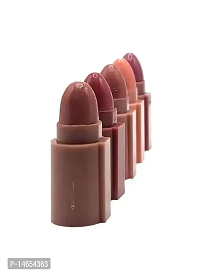 TopFinder? 4in1 Lipstick | Unique Velvet Colors | SuperStay | Different Matte Beauty Colour Lipsticks Long Lasting Waterproof NudeShade Color Women Girls Lip Gloss Cosmetics Products Makeup Kit Set-thumb3