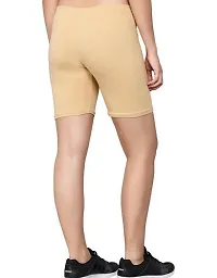 Dream Enterprise Women's Knee Long Length Tights For Gym, Yoga (Beige, Black); Pack Of 2-thumb1