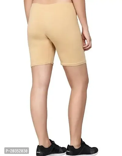 Dream Enterprise Women's Knee Long Length Tights For Gym, Yoga (Beige, Black); Pack Of 2-thumb2