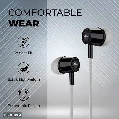 Stylish Grey In-ear Wired - 3.5 MM Single Pin Headphones