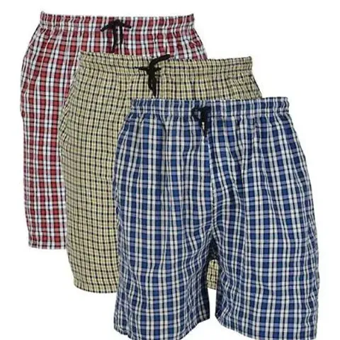 Pack Of 3 Checked Cotton Boxers For Men