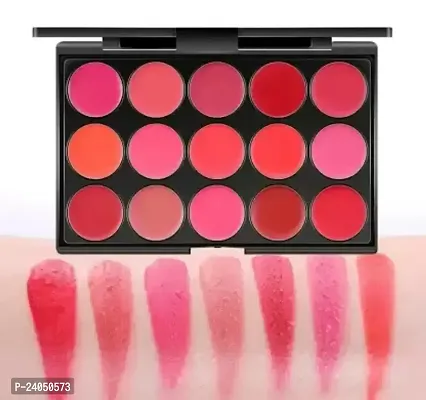 Lip Cream Beauty Palette With 15 Super Pigmented Colors-25 G-thumb0