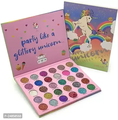 Professional Unicorn Glittery Party 30 Eye Shades Eyeshadow Palette 200 G-thumb0