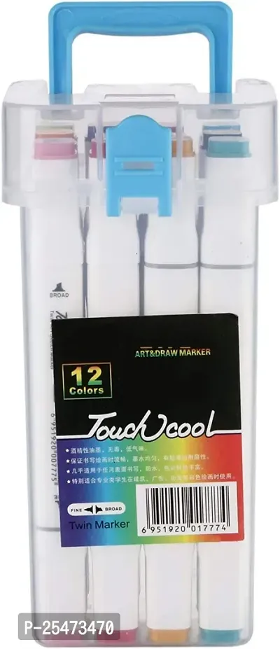 Professional Twin Tip Alcohol Art Markers Set - 24 Colors, Sketch Marker Pen Fine and Chisel Tip Nib Sketch Pen  (Multicolor)-thumb0
